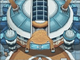 Dieser Screenshot zeigt den Eingang zum Pokéathlon in HeartGold und SoulSilver.