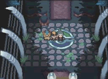 Dieser Screenshot zeigt den Raum vom Top Vier-Mitglied Koga in HeartGold & SoulSilver.